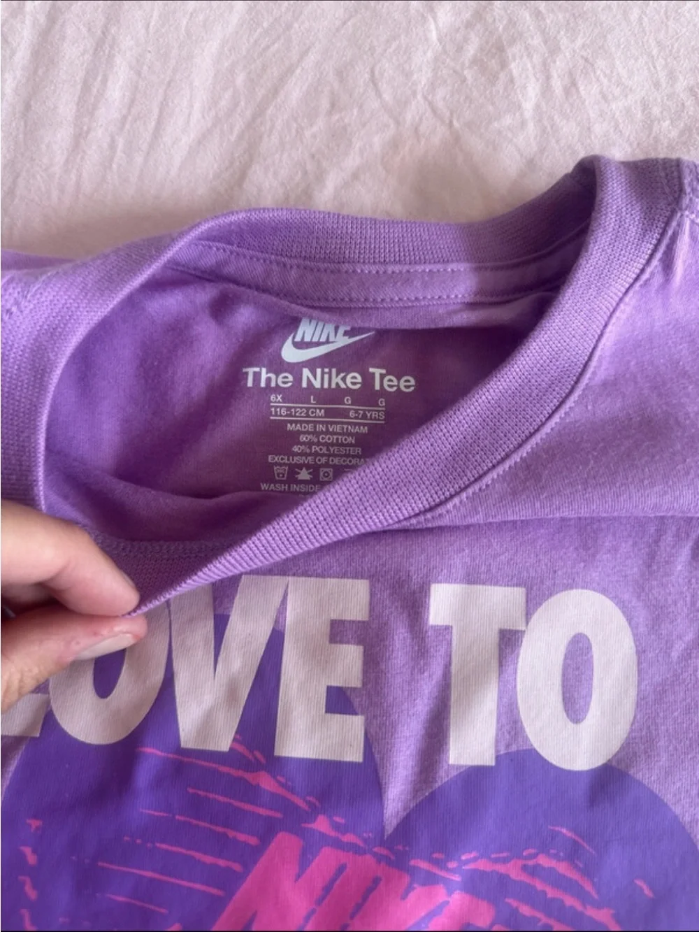 Nike Kids Purple Graphic 'Love to the Max' Tee
